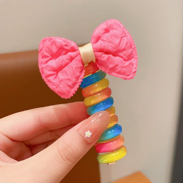 Colorful Telephone Wire Hair Bands for Kids