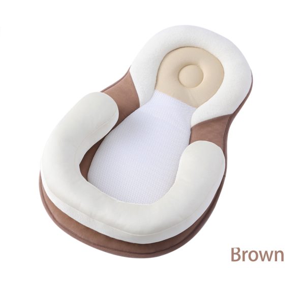 Anti-Rollover Shaped Pillow Portable Baby Bed